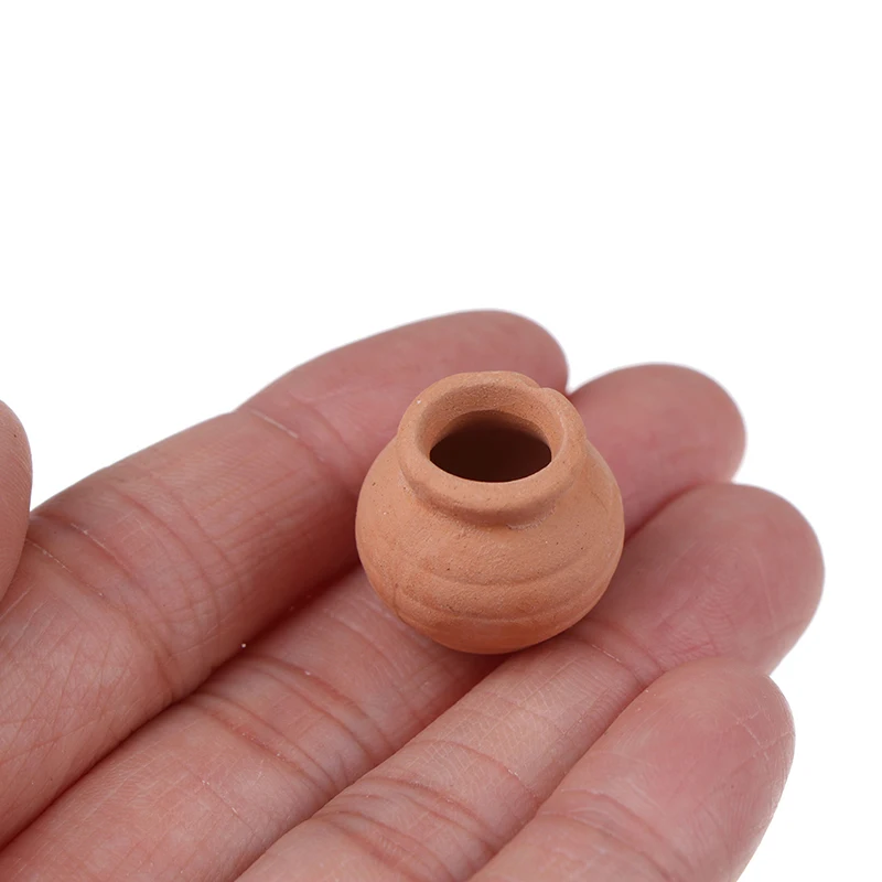 1PC 1/12 Dollhouse Mini Ceramics Flowerpot Simulation Furniture Flower Pot for Doll House Decoration Accessories Toys Gift