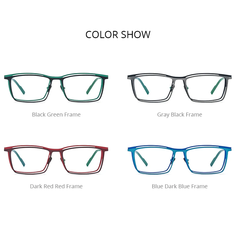 FONEX Titanium Glasses Frame Men 2024 Retro Square Matter Color Eyeglasses Men's Vintage Eyewear F85765