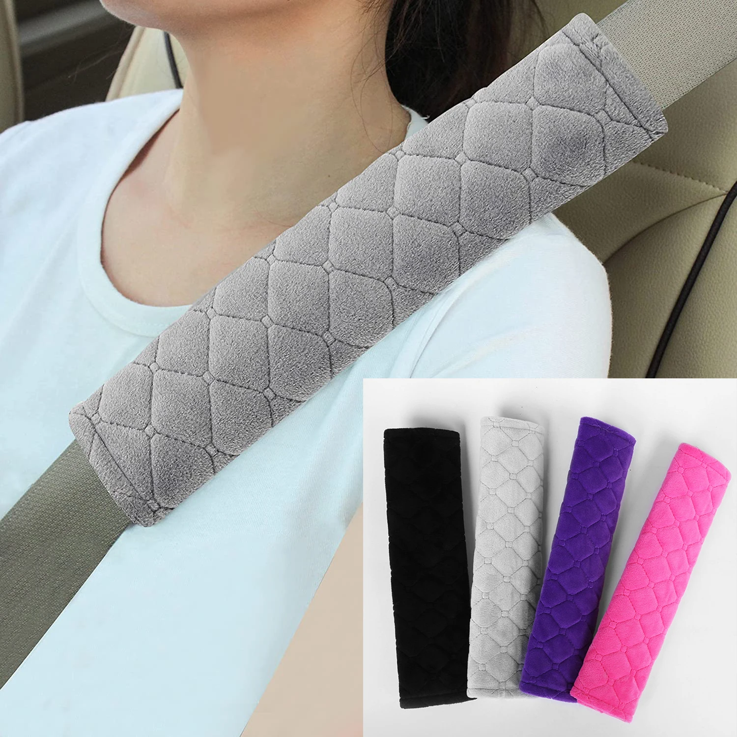 

Car Comfortable Seatbelt Cover Soft Seat Belt Shoulder Cover Soft Velvet Car Shoulder Pad for Adult Kid Car Interior Accessories