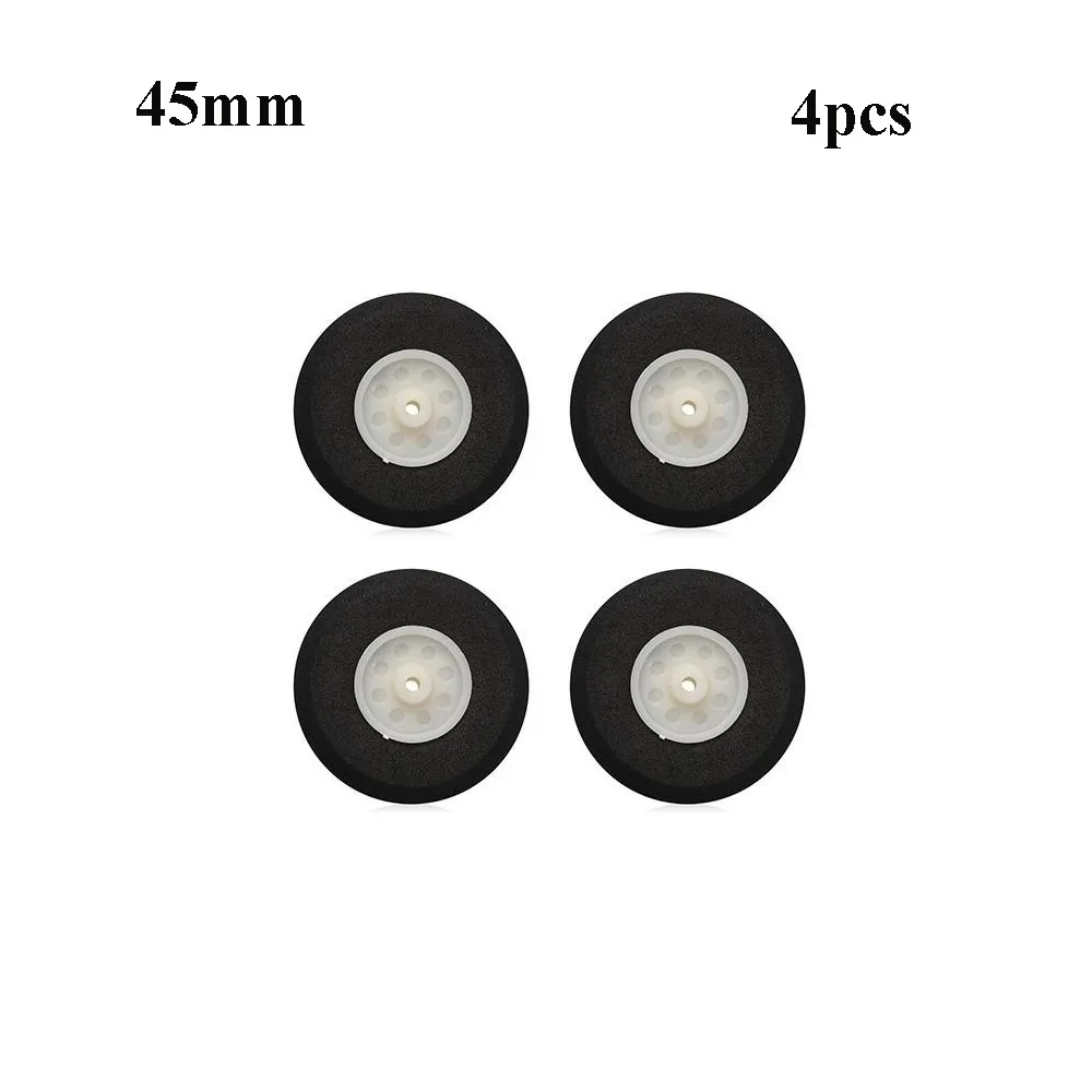 

4pcs New 25~76mm Kids Plane Toy Parts Black 1" - 3" Inch Tail EVA Sponge Wheel Hub Plane Accessory