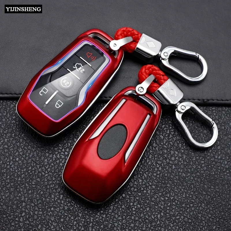 1x Pokrowiec na kluczyk samochodowy ABS do Forda Fusion Mondeo Mustang F-150 Explorer Edge Keyless Entry Smart key Protective Shell