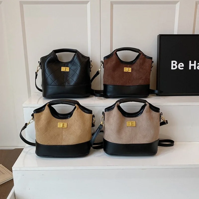 

Элегантная женская сумка из кожи с популярным классическим элегантным и повседневным винтажным стилем ​