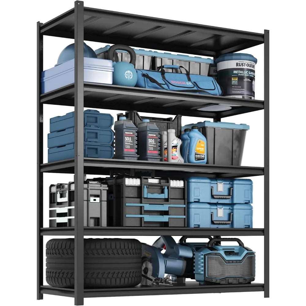 

Garage Shelving, Storage Racks and Shelving, Basement Storage Shelves, Garage Storage Shelves, 5-Tier Metal Shelf, 4