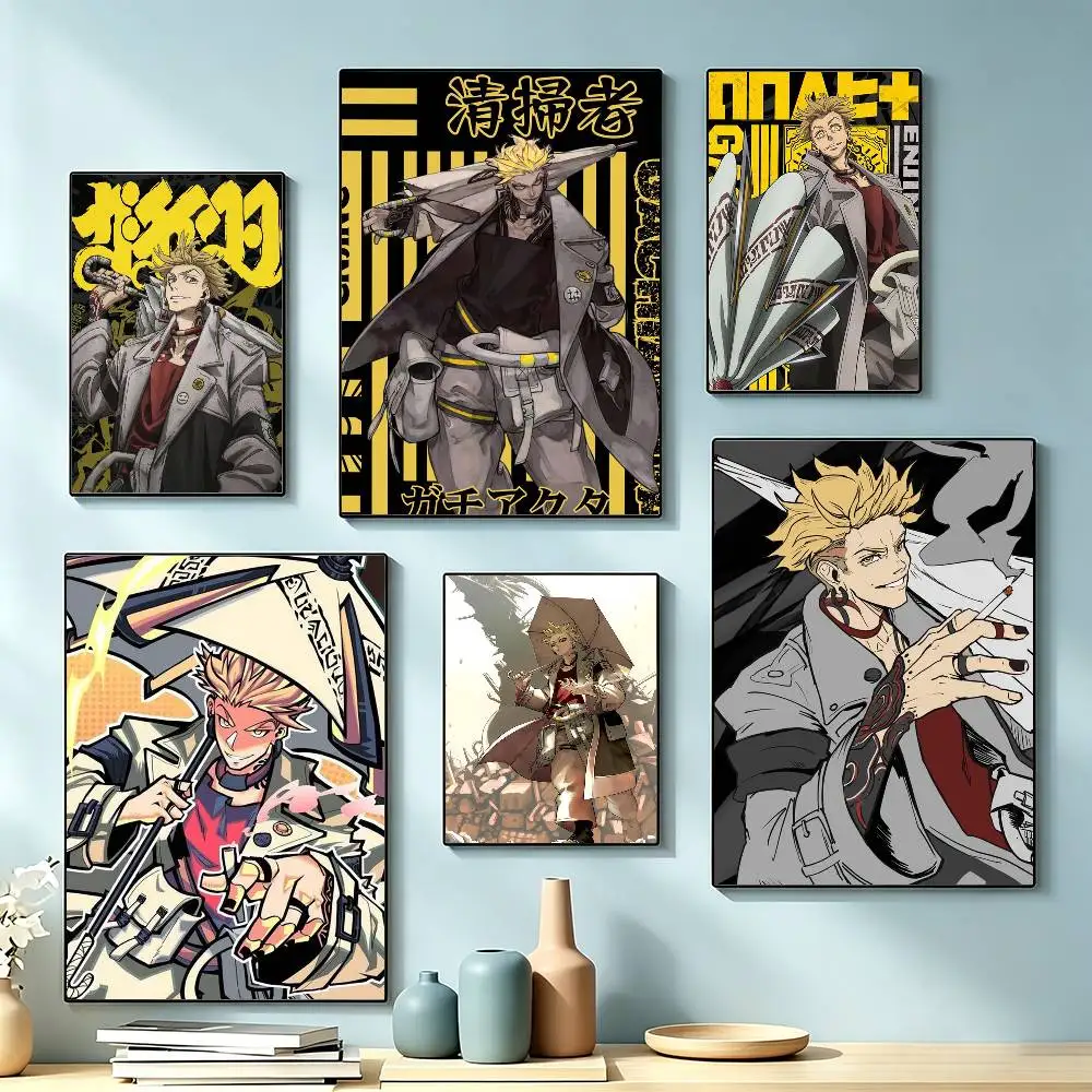 Anime G-Gachiakuta E-Enjin  Poster High Quality Dorm Living Room Aesthetic Wall Decoration Painting Stickers Gift