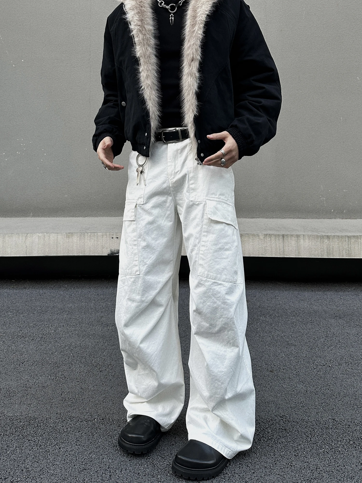 

Американские рабочие брюки в стиле ретро Cleanfit Multi ket, мужские прямые брюки длиной до пола, модные повседневные брюки