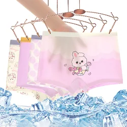 Summer Thin Mesh Breathable Panties for Girls Cute Print Briefs 4PCS Kids Modal Antibacterial Knickers 3+y Young Child Underwear
