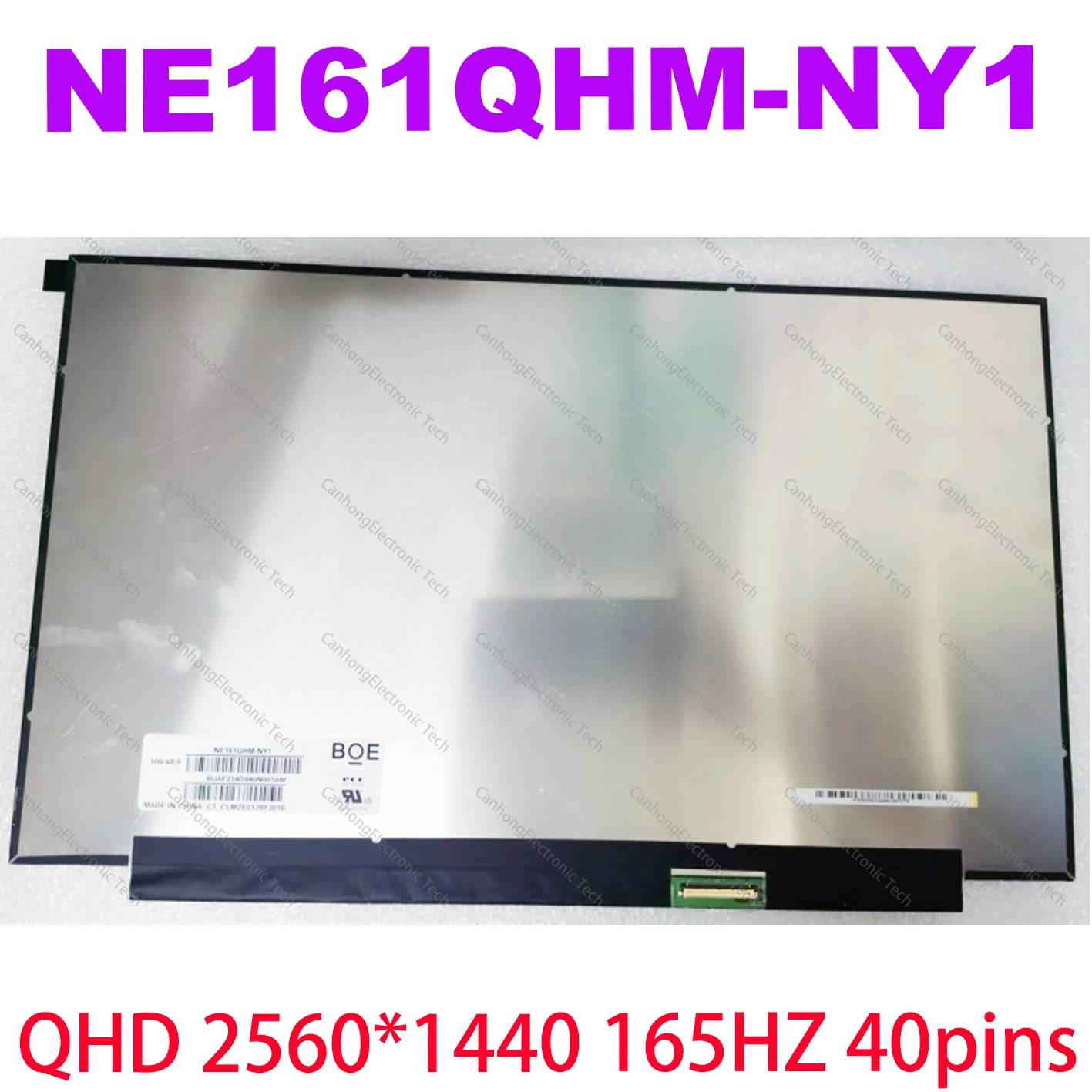 بنك انجلترا NE161QHM NY1 NE161QHM-NY1 16.1 "شاشة لاب توب LCD 2K 2560*1440 165HZ 100% إس آر جي بي QHD EDP 40 دبابيس