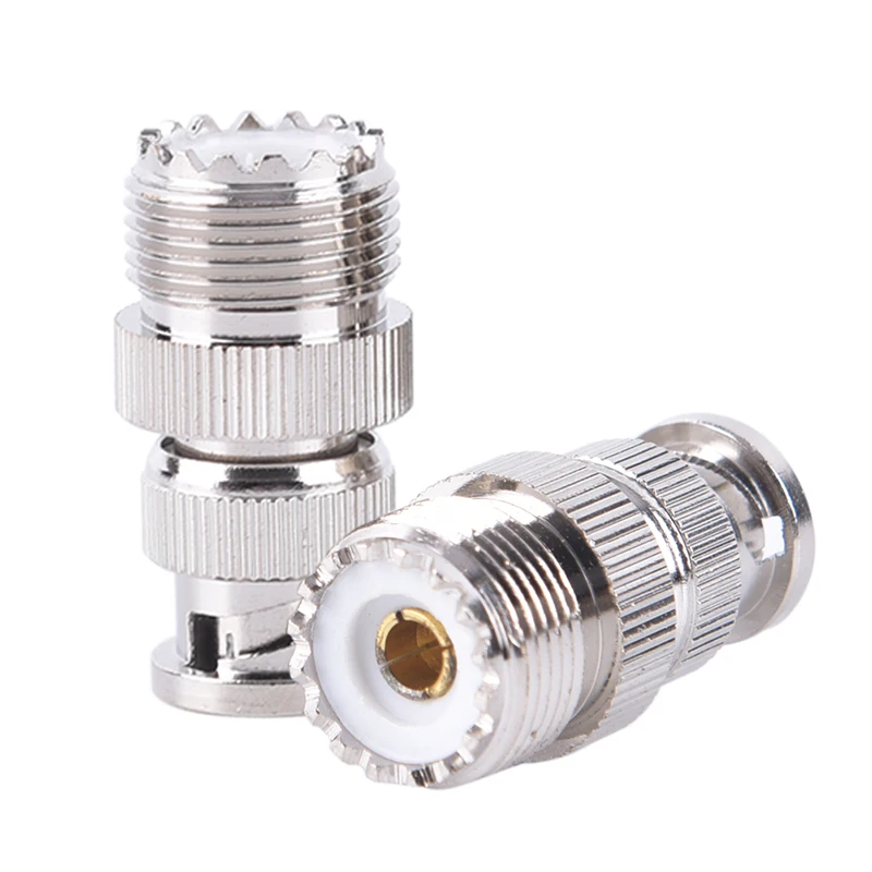 High Quality BNC Male Plug To SO239 UHF PL-259 Jack RF Female Coaxial Adapter Cable Connector