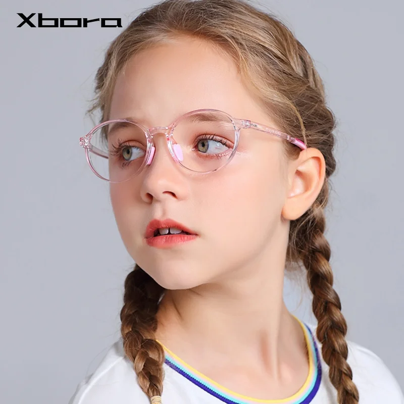 

Xbora Fashion Comfortable Children Eyeglasses Transparent TR90 Eyewear Optical Prescription Glasses Frame For Boys Girls 2289