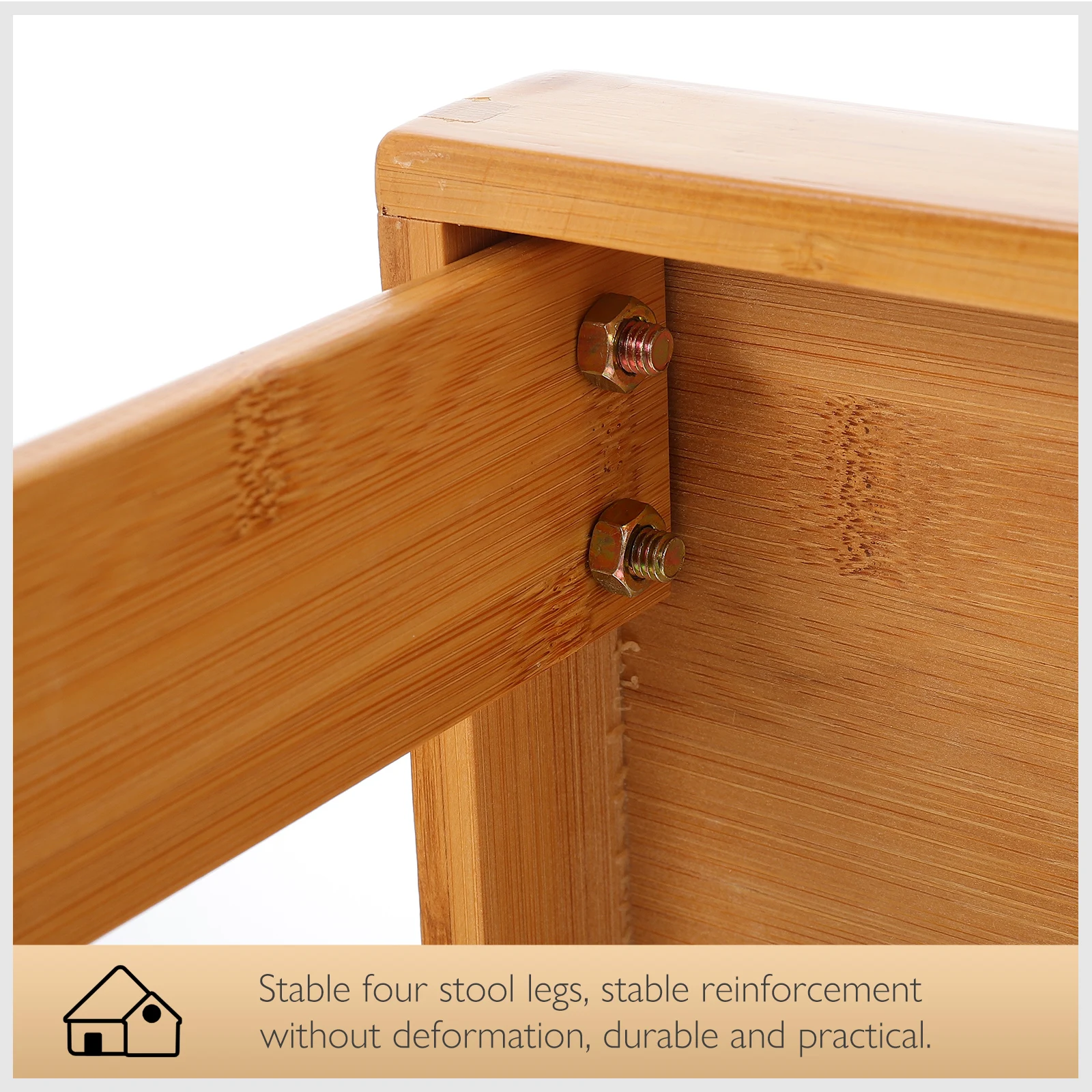 

Bamboo Stool Small Square Stool Lightweight Children Toddler Non Slip Stable Home Furniture Multifunction