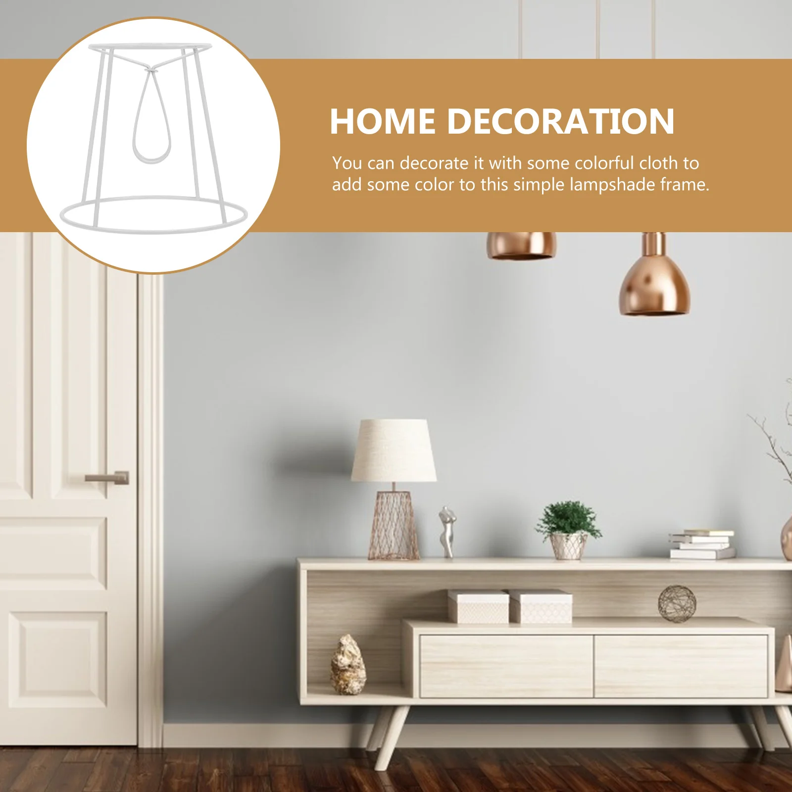 

Iron Lampshade Bracket for DIY Table Floor Pendant Lights Simple Durable Design Easy Install Retro Modern Lamps Colorful