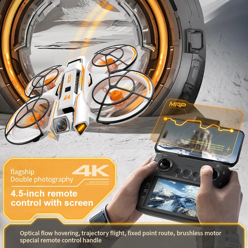 A21 Pro Screen Mini Drone with 180° Electric Adjustable 4K HD Camera WiFi Flow Drones Brushless Obstacle Avoidance Rc Quadcopter