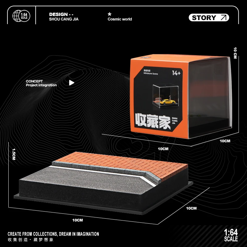 Collector 1/64 Car Model Parking Lot Small-scale Scene Acrylic Display Dust Cover Storage Box Friends Gifts Collect Ornaments