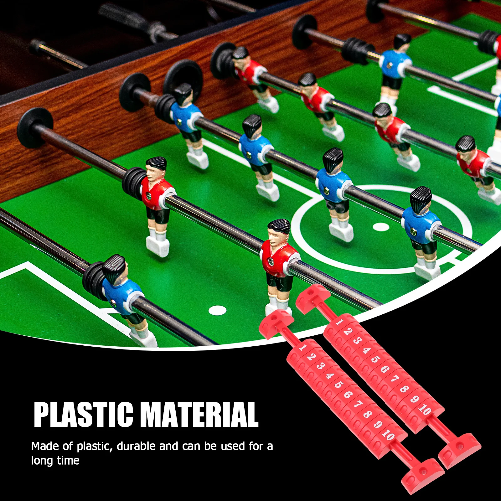 

2pcs Plastic Scoring Units Table Football Score Keepers For Soccer Table Scoring Markers Score Indicators Durable Scorekeepers
