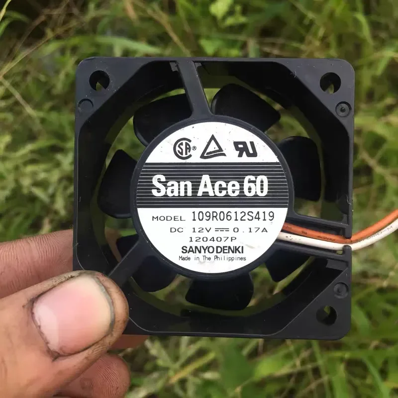 Original Sanyo 6025 Double Ball Cooling Fan for 109R0612S419 6 cm 12 V 0.17 A