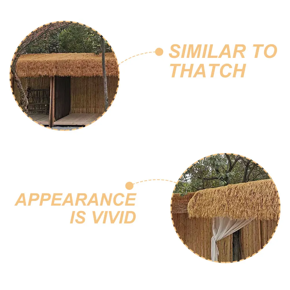 

Garden Simulated Thatch Roof Decoration Artificial Straw Roof for Patio Balcony Restaurant Rustic DIY Decorative UV Resistant
