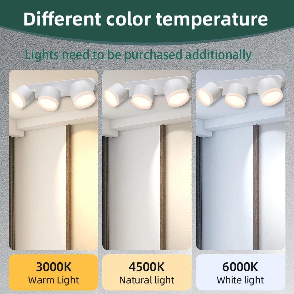 Multi-Head Spotlights Rotatable GX53 Lights Replaceable Bulb Ceiling spotlight for Living Room Kitchen Corridor 110V 220V