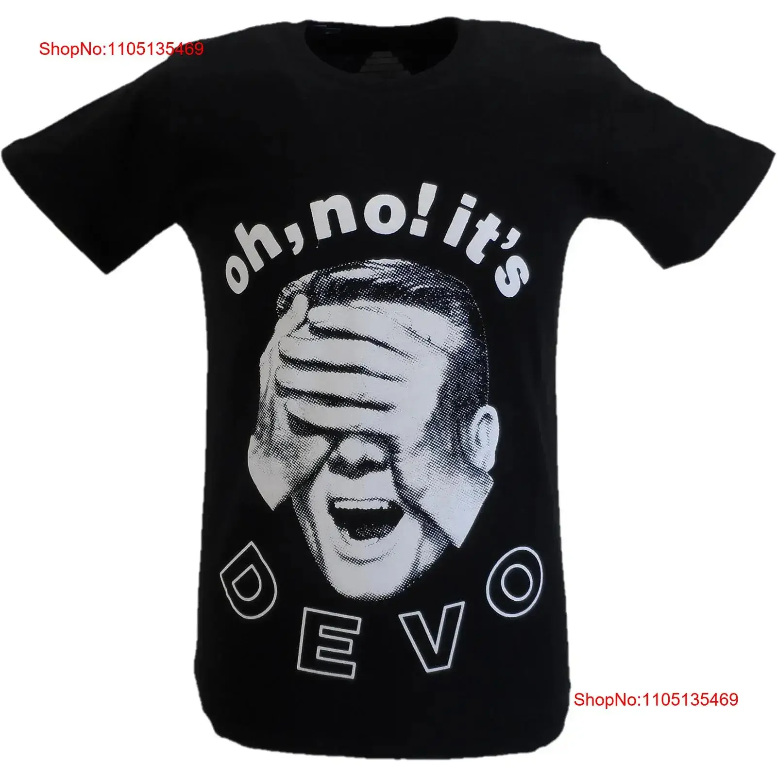 

Мужская черная официальная футболка DEVO Shocked Daddy, винтажный потертый топ для повседневной носки, модная дизайнерская одежда для дома, растягивающаяся