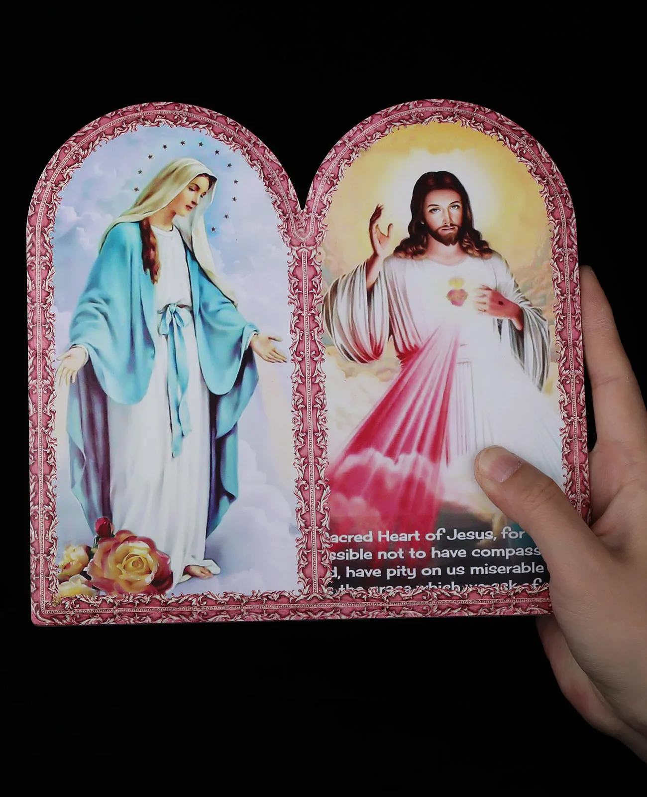 ديالو 4 أنماط أيقونة مقدسة الشيطان الرحمة يسوع سيدةنا السيراميك الحلي مع الكتاب المقدس الصلاة اليومية الدينية ديكور المنزل المذبح #5