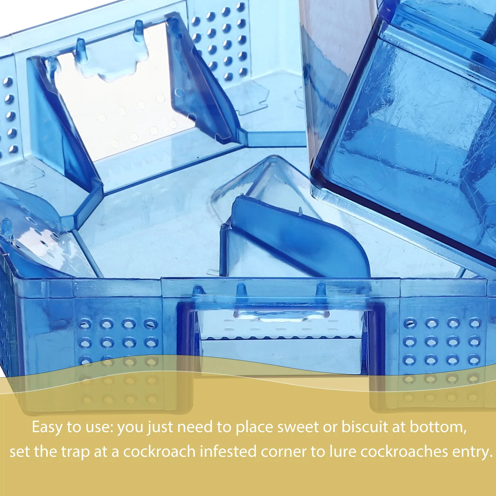 Reusable Cockroach Trap Busters Box Catcher Blue for Kitchen Bathroom Toilet No Eco Friendly Traps Catcher
