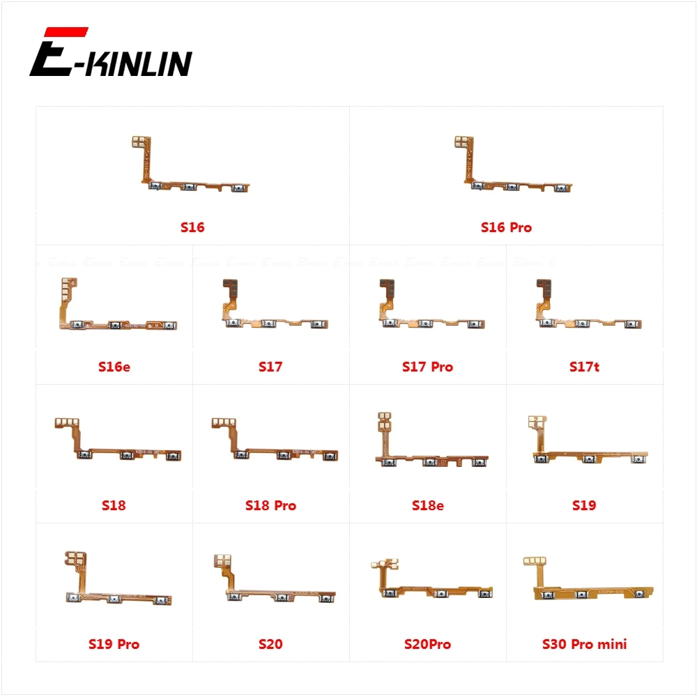 Switch Power ON OFF Key Mute Silent Volume Button Ribbon Flex Cable For Vivo S16 S16e S17 S17t S18 S18e S19 S20 S30 Pro mini