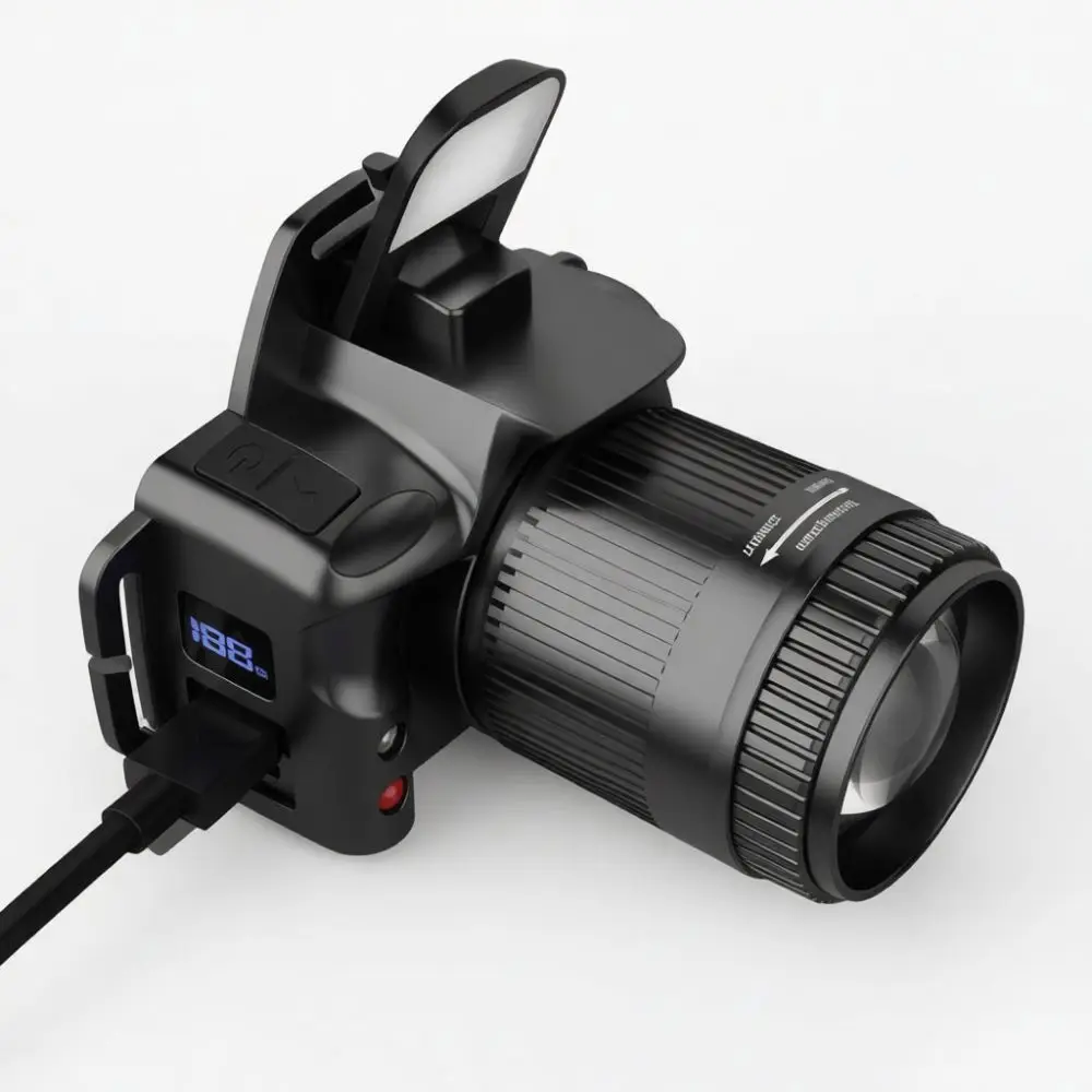 Motion Sensor Headlamp LED Rechargeable Powerful Headlight For Outdoor Camping Hiking Night Adventure Portable Light