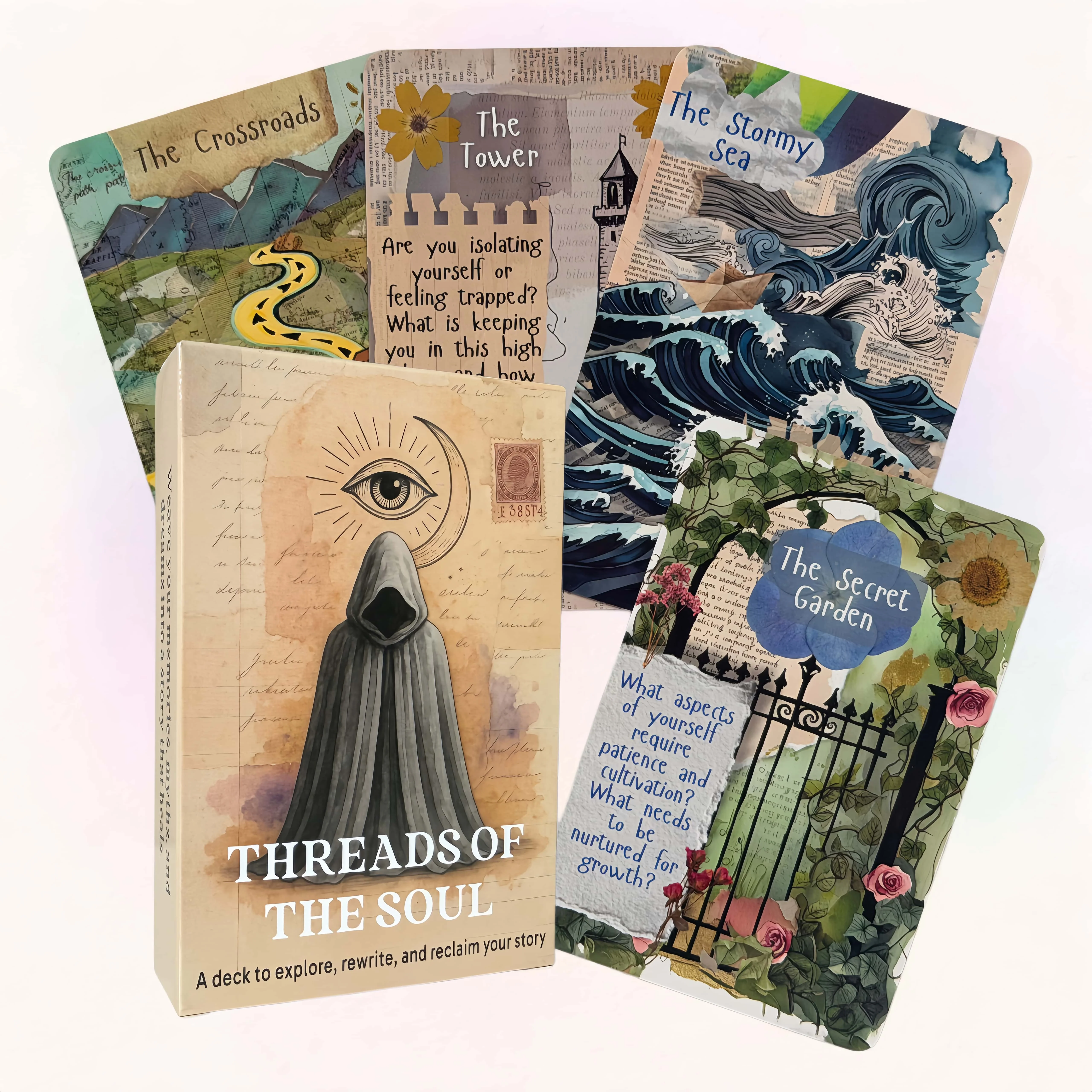 

Soul Thread Oracle Cards (English) – Tarot cards: 50 Healing Cards for Self-Reflection & Narrative Healing