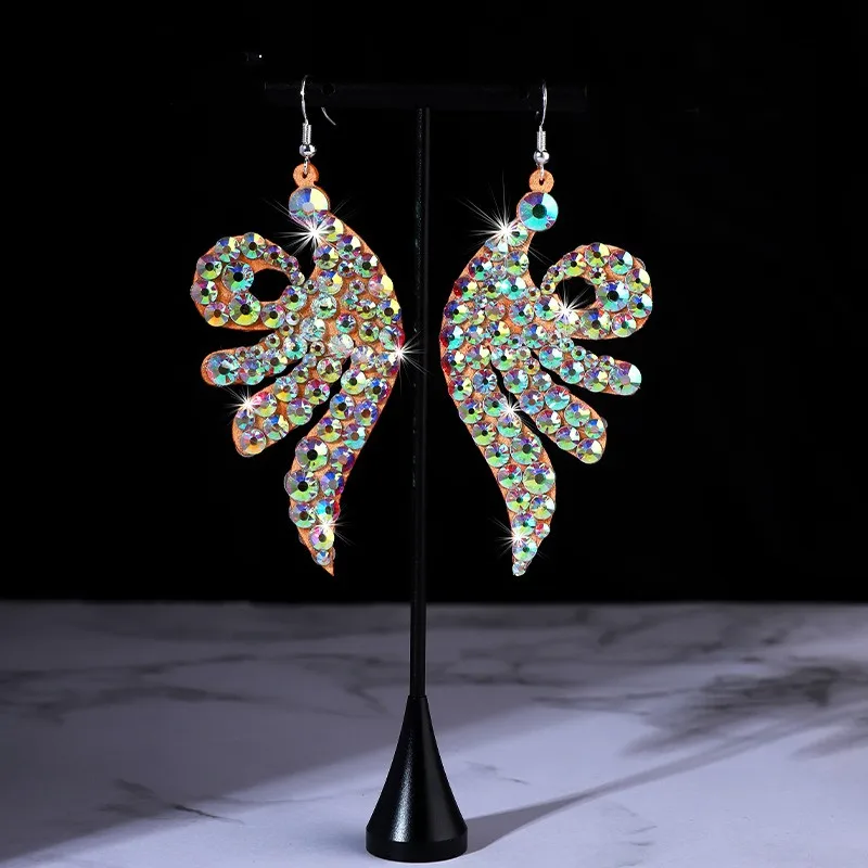 Belly Dance Earrings Bling Handmade Crystal Jewelry Anti-allergy Show Costume Accessory Luxury Quality Silver Rhinestone New