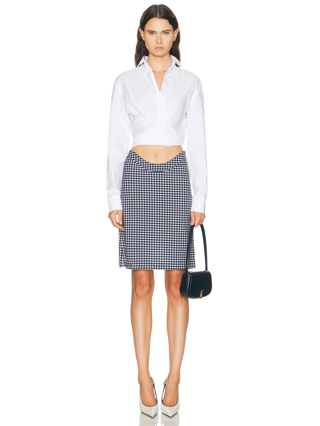 Falda Lápiz Casual a Rayas con Cintura Alta en Forma de U, Tendencia de Moda Femenina, Primavera-Verano 2026, New York Pioneer