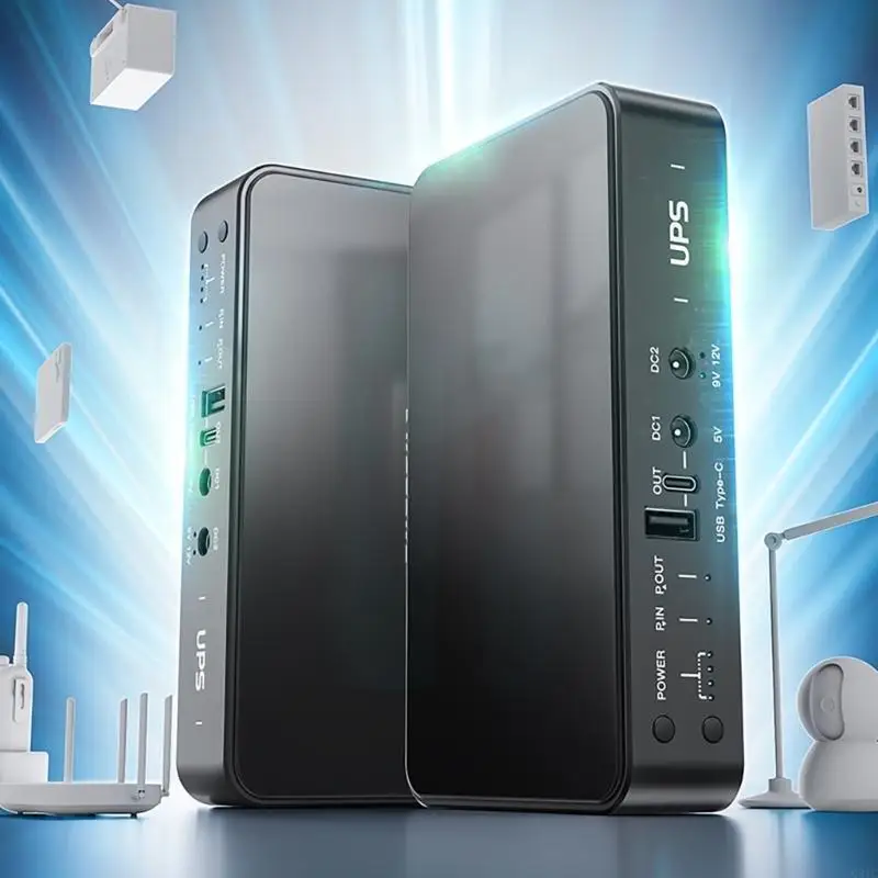 Q81C UPS Bateria ininterrupta Backup 5V9V12V2A Routers UPS Bateria Backup para LED Light Strips Routers de câmera