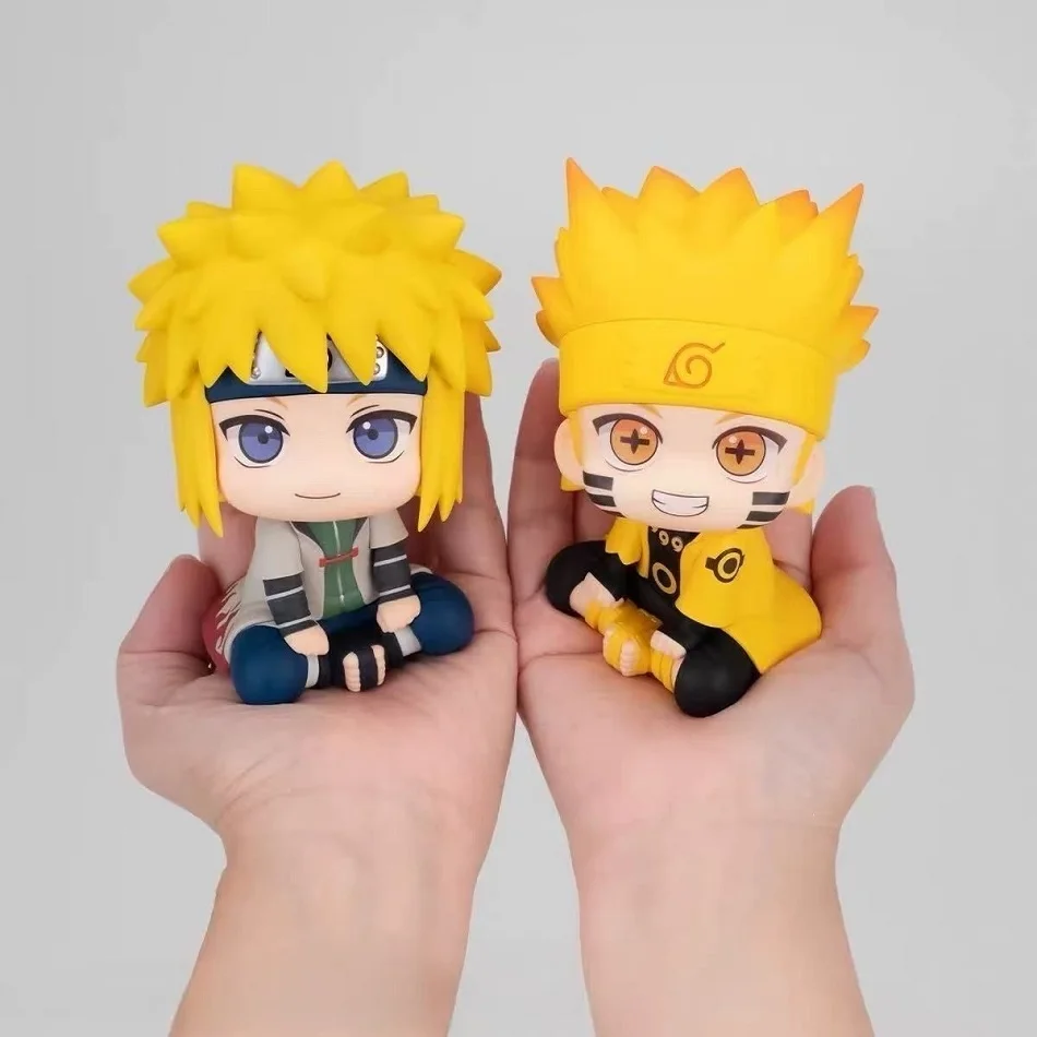 10cm Naruto Shippuden Anime-Figur Uzumaki Naruto Actionfigur Q-Version Namikaze Minato/Sasuke Figurine PVC Sammler-Spielzeug