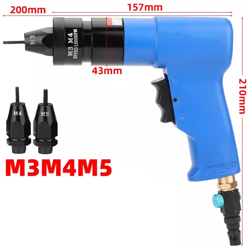 Nut Riveting Machine M3/M4/M5/M8/M10 Pneumatic Nut Riveting Tool Automatic Insertion Nut Gun Pneumatic Riveting Gun Screw Instal