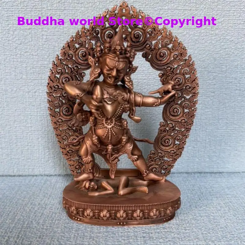 Wholesale buddha statue Rare Ekajati Blue Tara Wisdom Protector buddha figure copper Carving Buddhist temple monk family worship