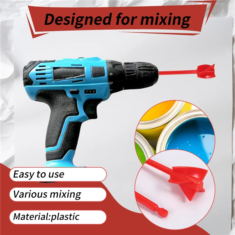 가전 부품 수지 믹서 패들, 드릴용 에폭시 믹서 부착물, 재사용 가능한 페인트 교반기 드릴 부착물