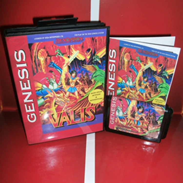 

Valis with Box and Manual Cartridge for 16 bit Sega MD game card Megadrive Genesis system