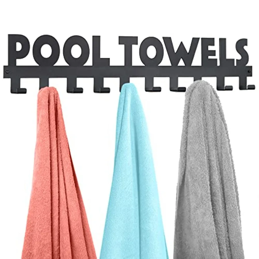 

Pool Towel Rack Outdoor Towel Rack Holder and Swimming Pool Accessories, Pool Towel Hanger, Towel Drying Rack Pool Decor, Rust