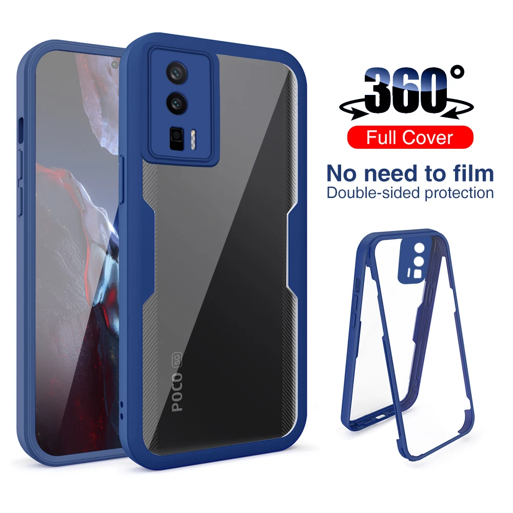 360 Full Body Double Side Screen Protector Case For Xiaomi Poco F5 Pro Shockproof Clear Cover Coque For Poco F5 5G PocoF5 F5Pro