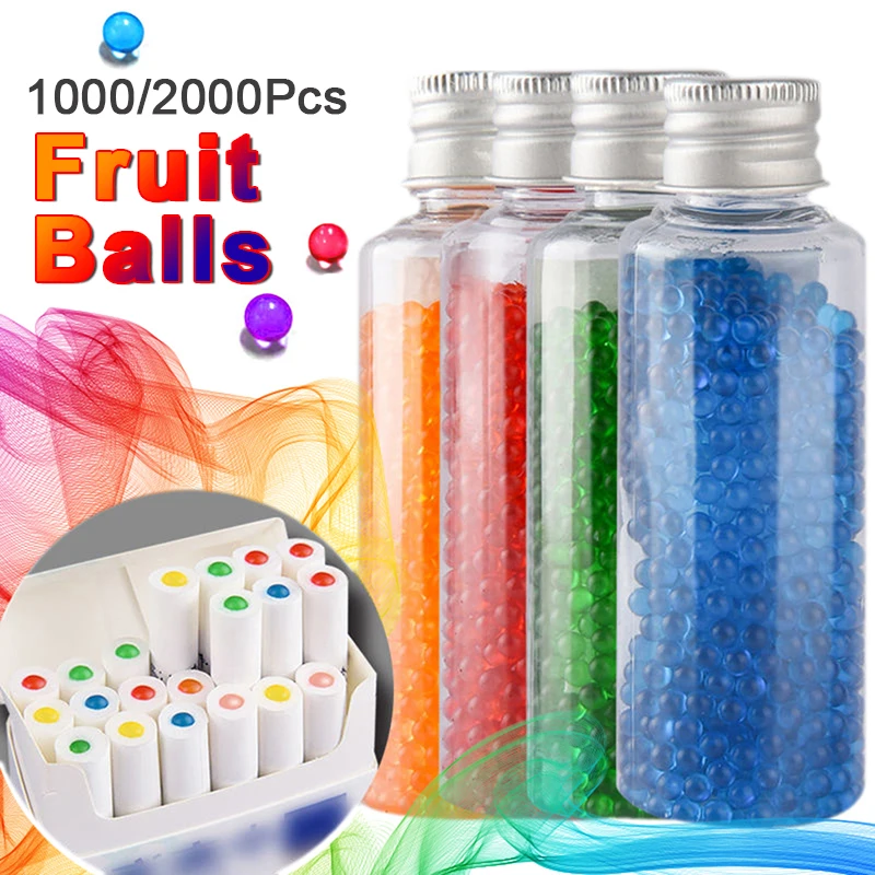 

1000/2000 Portable Pop Pearl Filter Mini Pushing Box Mixed Mint Explosion Capsule Fruit Flavored Filter Tip Burst Beads
