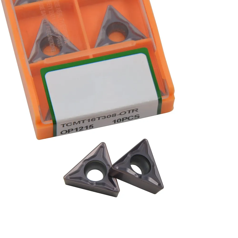 

TCMT3(2.5)2-OTR TCMT16T308-OTR OP1215 Tungsten Carbide Inserts CNC Lathe Turning Tool Blade for Machining 10PCS