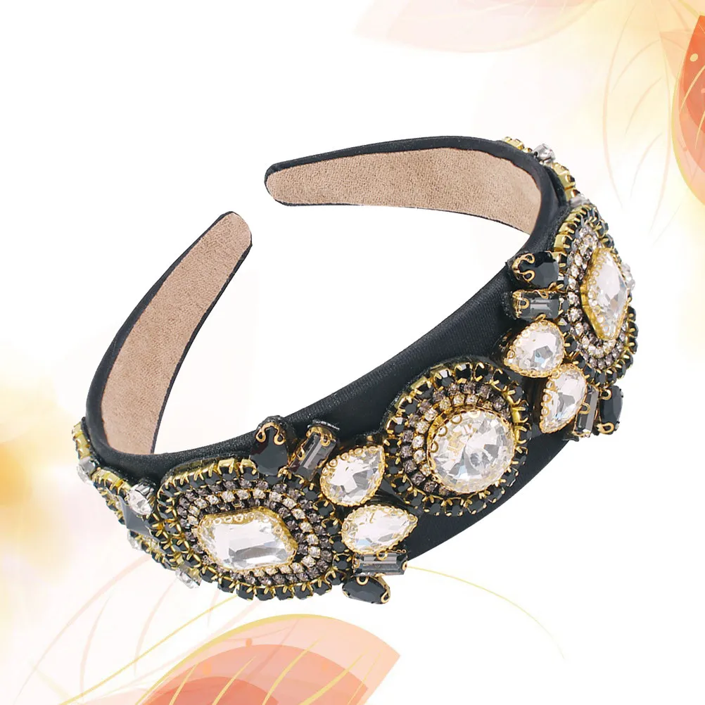 1Pcs Glass Rhinestone Headband Durable Long Lasting Use Perfect for Party and Daily Wear White Headband Fashion Hair Hoop