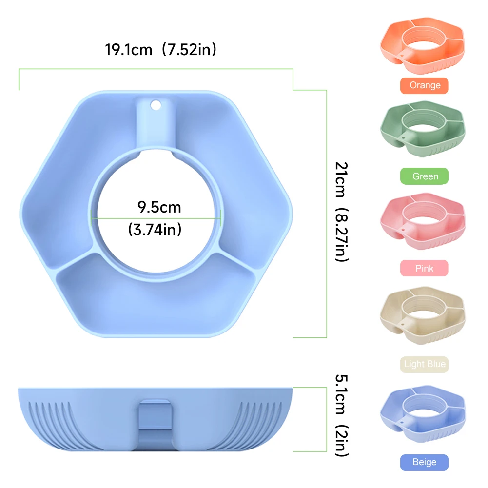 Snack Bowl Silicone Reusable Snack Plate Snack Container Snack Ring for Stanley 40oz Tumbler with Handle