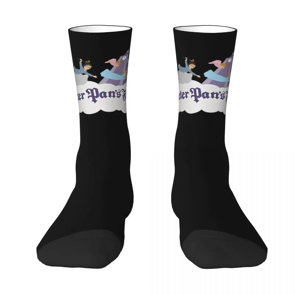 Tinker Bells Socks Peter pan Modern Stockings Men Soft Breathable Outdoor Sports Socks Autumn Pattern Non Slip Socks