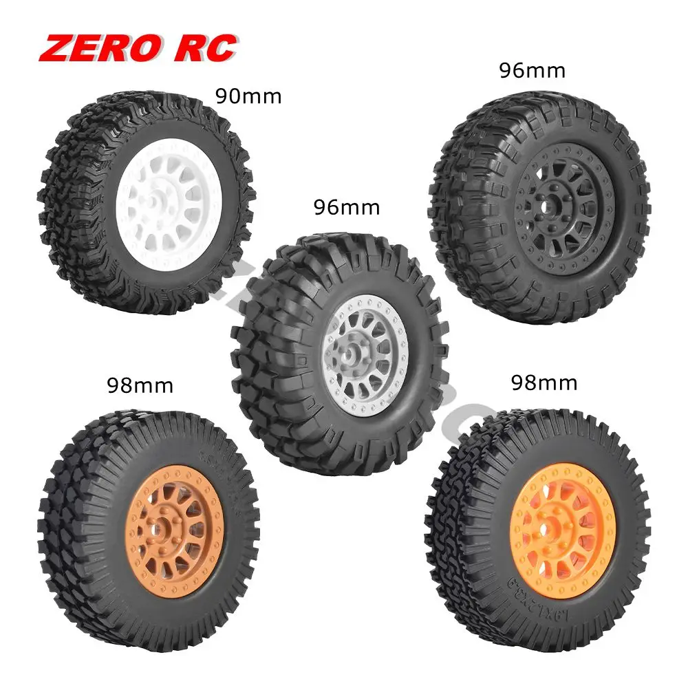 عجلة Beadlock من البلاستيك الصلب مقاس 1.9 بوصة مع إطارات زاحفة 90-100 مم لشاحنة 1/10 1/12 محورية SCX10 RGT MST D90 D110 MN Rc #1
