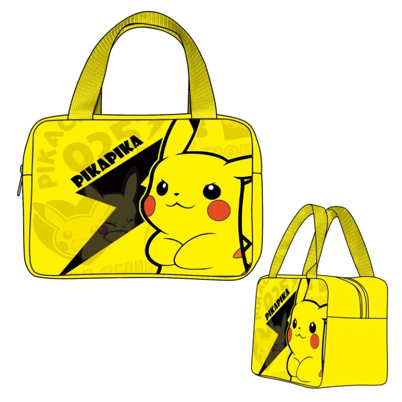 Pokemon Pikahcu torby na lunch dla dzieci Cartoon Gengar Student Bento torba Kawaii biuro szkoła Lunch torby izolowane torebka prezenty