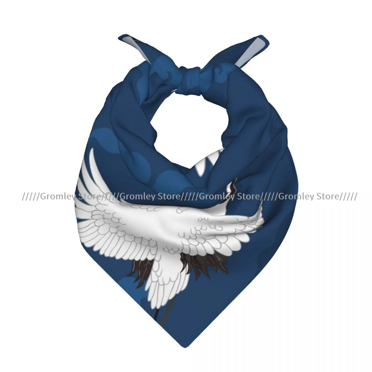 Traditional Japanese Cranes Square Scarf Ladies Casual Head Neck Wrap