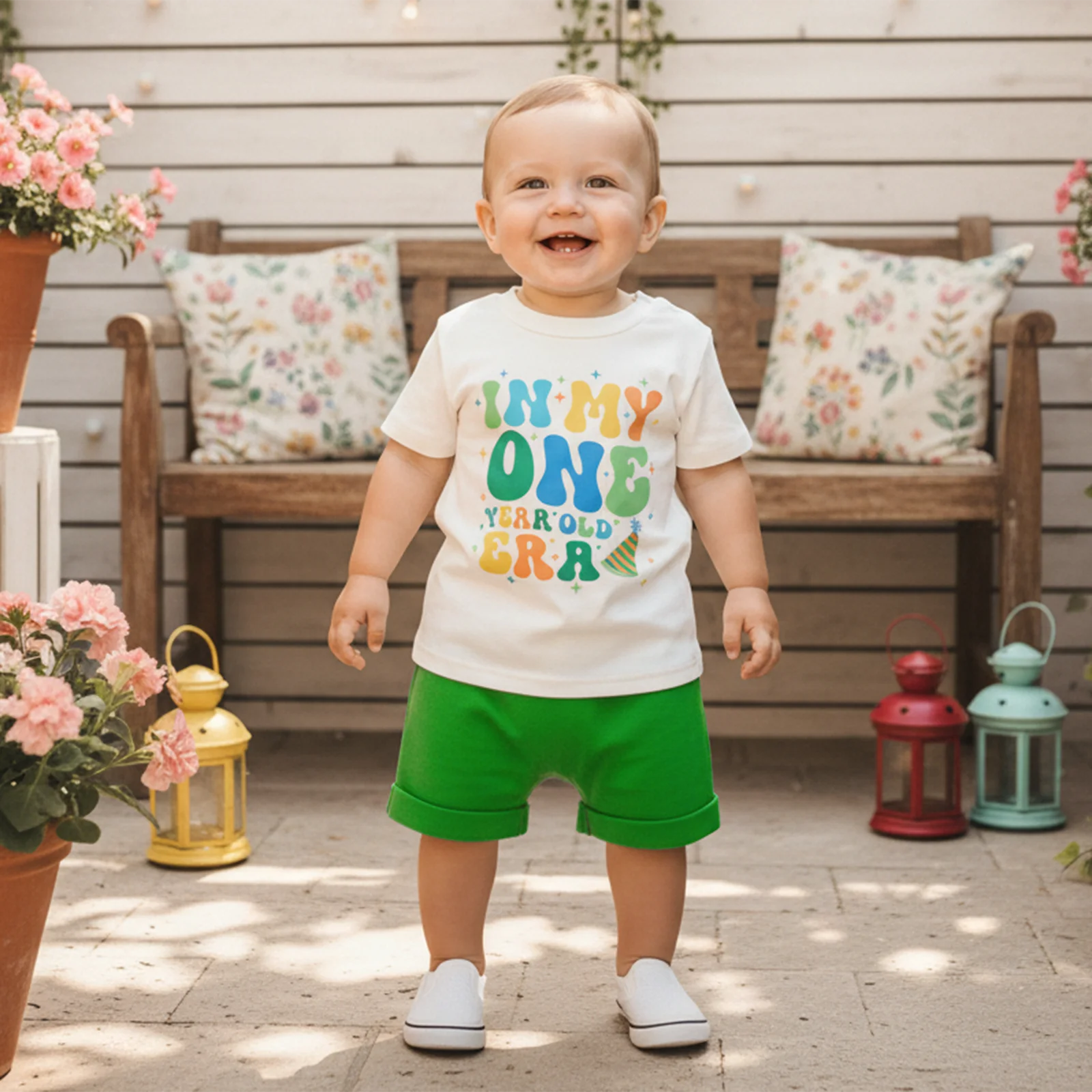 

Комплекты шорт на день рождения для маленьких мальчиков: топы с короткими рукавами и круглым вырезом с буквенным принтом и шорты на шнурке