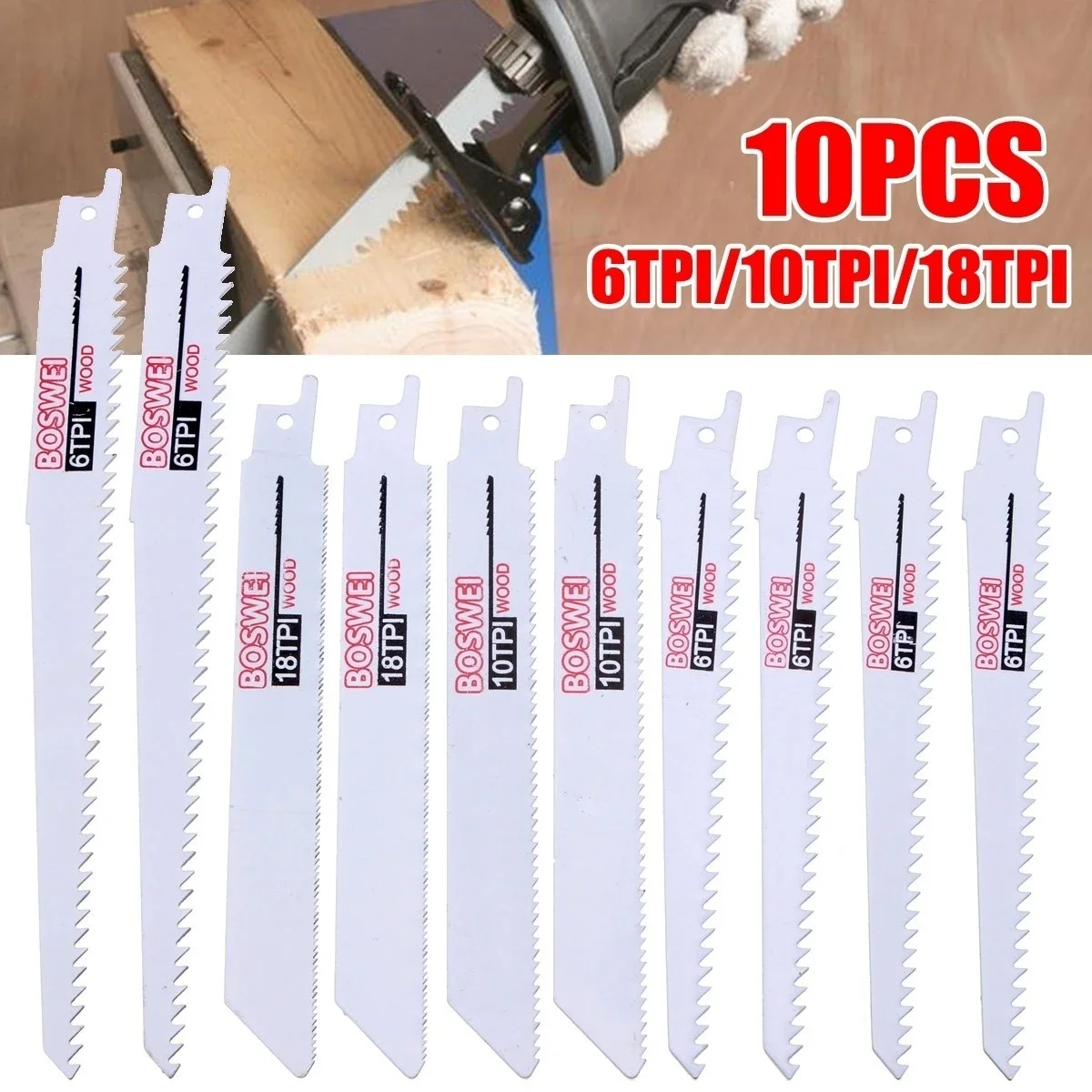 10Pcs/Set Steel Hack Saw Curve Saw Jigsaw Blade Cutters Saw Blades Cutting Carpentry Tools