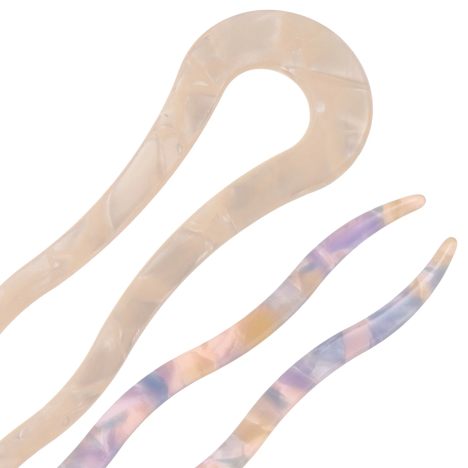 

2pcs Wavy Chignon Pins French Sticks Women Decorative Accessories U Shaped Bun Pins Stylish Hair Forks For Thick Long Hair Daily