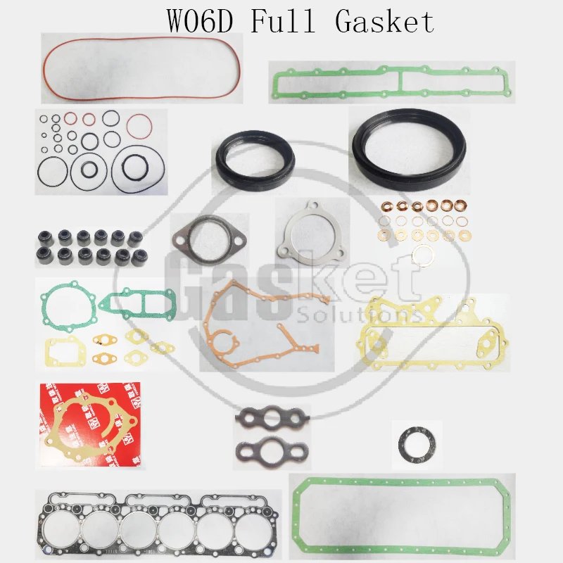 W06D W06E Full Gasket Set For Hino Diesel Engine overhaul package