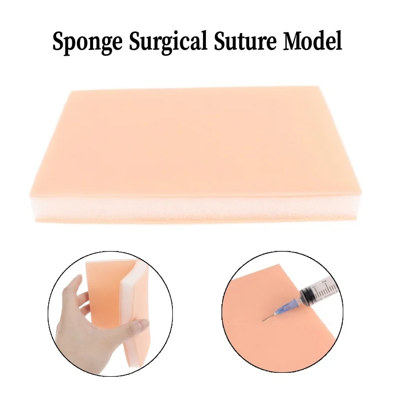 Sponge Silicone Skins Pad Suture Incision Surgical Traumatic Simulation Training Medical Student Exercises Nursing Articles